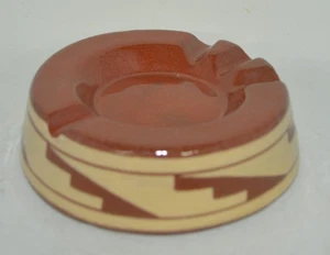 Vintage Pottery Handmade Ashtray Aztec by B Talbot - Picture 1 of 4