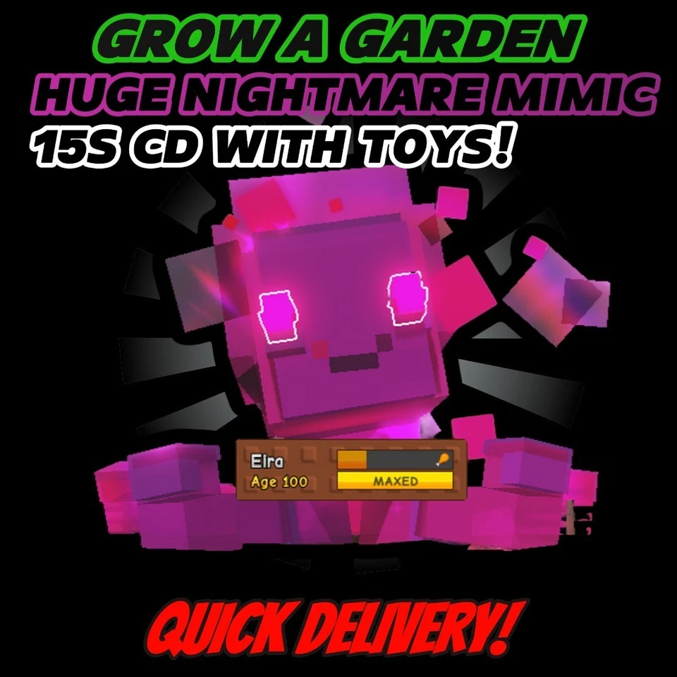 🔥🐙 AGE 100 60KG+ NIGHTMARE MIMIC OCTOPUS (15s cd with toy)🐙🔥GROW A GARDEN⚡💸 - Image 1 of 1