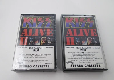 Kiss Alive II Volume 1 & 2 Cassette Tape 1977  Vintage  Rock n Roll - Image 1 of 4
