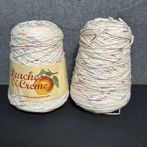 Peaches & Creme Baumwollgarn, 14 Unzen Panorama - hellbraun, beige, blau, pink, rot (2) - Bild 1 von 6