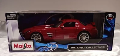 Maisto Mercedes Benz SLS AMG - Coche Diecast Rojo Escala 1:18 - Nuevo En Caja Foto 1 de 4