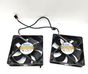 2 x AVC DATA1225B2GPS44 12V 1.02A 12CM 12025 4-wire inverter equipment fan X176F - Picture 1 of 5