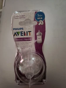 Philips Avent Natural Nipple Natural Flow 3m+, 4 Nipples - NEW, Sealed 4 Pack - Picture 1 of 4