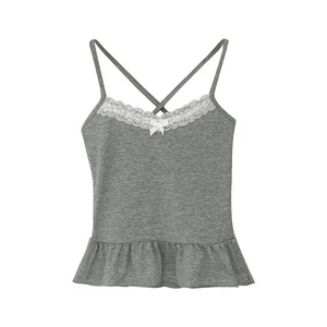 Lace Ruffled Suspender Tops for Women Perfect Addition to Your Wardrobe - Picture 1 of 18