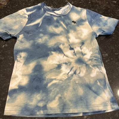 Camiseta Abercrombie Niños 7/8 Verde Azul Y Blanco Tie Die Unisex Foto 1 de 2