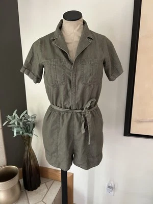 Mameluco Express para mujer verde oliva con cinturón talla XS Foto 1 de 3