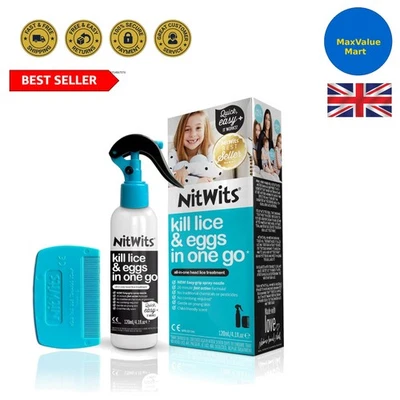 Effective All-In-One Lice & Egg Spray 120ml with Comb - No Chemicals, No Fuss - Image 1 of 4