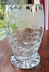Crystal Glass Goblet Form Vase - Picture 1 of 8