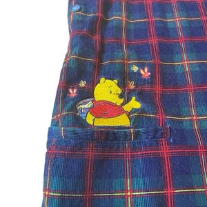 Disney Store Winnie Puuh klassischer karierter Cordpullover rot blau Large Vintage - Bild 1 von 18