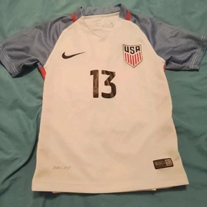 Maglia sportiva Nike bambino taglia 22 (5-6) USA #13 Alex Morgan Shirt Dri Fit - Foto 1 di 7