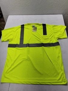 OccuNomix Type R Class 2 High-Vis Wicking Mesh Short Sleeve T-Shirt 3 XL - Picture 1 of 6