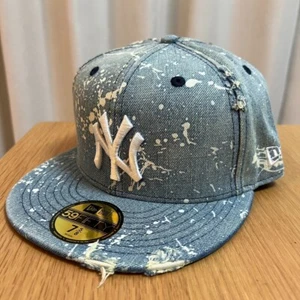 New Era New York Yankees OnSPOTZ 59Fifty Distressed Denim 13744035 14551037 - Picture 1 of 18
