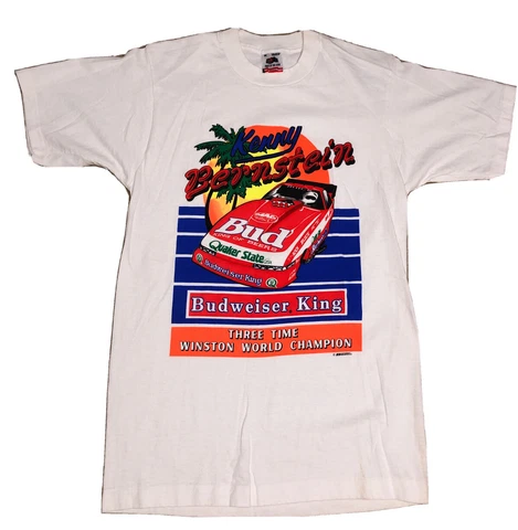 Vintage Kenny Bernstein Budweiser King Single Stitch NHRA Tee TShirt Drag Racing Cover