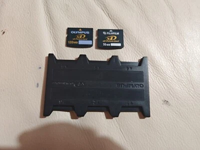 OLYMPUS xD Picture Memory Cards With Card Holder, 128mb Plus 16mb Cards Included - Image 1 of 3