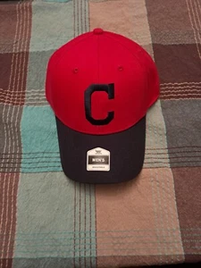 Fan Favorite Cleveland Indians Baseball Hat Cap Adjustable Red Navy !NWT! - Picture 1 of 2