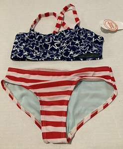 NWT Wonder Nation Stars Stripes Bikini XS 4 - 5 - Picture 1 of 4