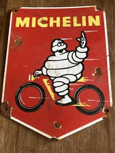 Vintage Michelin Tyres Sign 30 X 23 Cm - Picture 1 of 6