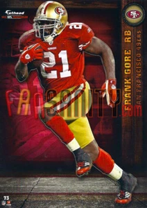 73 Frank Gore Colts San Francisco 49ers Fathead Tradeable 2012 NFL - Picture 1 of 1