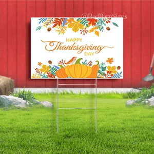 Happy Thanksgiving day Colorful Yard sign - Picture 1 of 1