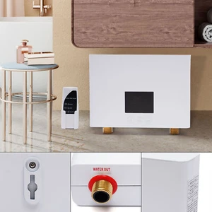 110V Kitchen Electric Hot Tankless Water Heater Shower Instant Boiler Bathroom - Picture 1 of 8