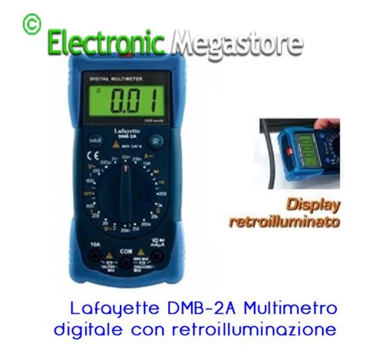 MULTIMETRO DIGITALE RETROILLUMINATO RILEVAMENTO TENSIONE AC SEN LAFAYETTE DMB-2A - Immagine 1 di 1
