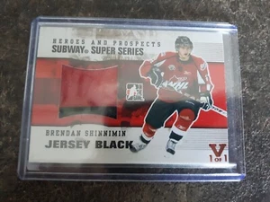 2010 ITG Heroes And Prospects Jersey Black 1/1 Brendan Shinnimin Card# SSM-28 - Picture 1 of 2