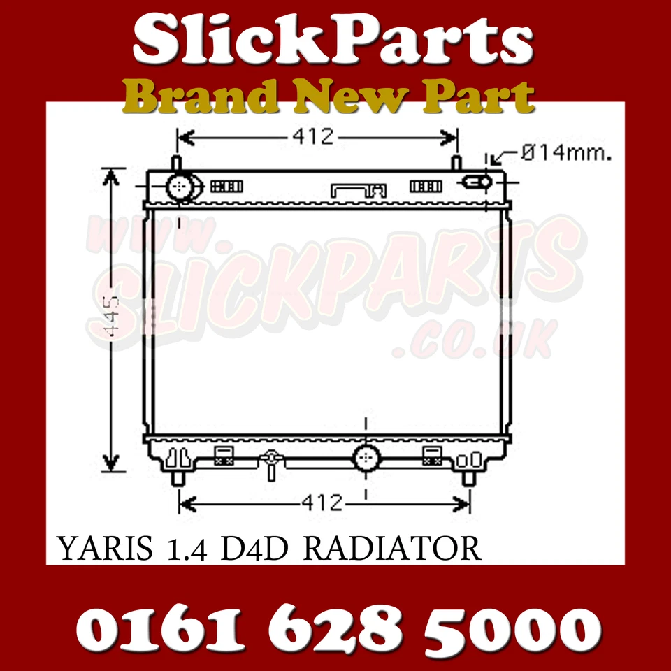 TOYOTA YARIS RADIATOR 1.4 D4D DIESEL 2005 ONWARDS  *NEW - Image 1 of 1