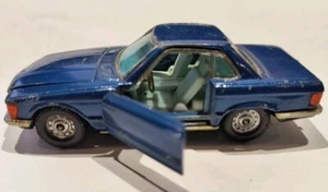 Corgi Toys Two-door Blue Mercedes Benz 350 SL Whiz Z Wheels MAZAK Great Britian - Picture 1 of 6