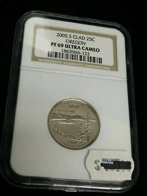 2005 S Washington Statehood Quarter - NGC PF69 Ultra Cameo - Oregon  - Image 1 of 2