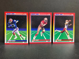1990 Score Rocket Man Set  HOF Recievers: Andre Reed, Jerry Rice, Art Monk - Picture 1 of 2