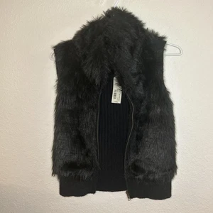 Arizona Jeans Kunstfell Weste ärmellos flauschig schwarz Damen Extra Small - Bild 1 von 5