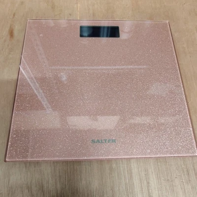Báscula de baño Salter digital pantalla LCD plataforma de vidrio brillo plateado - SIN CAJA Foto 1 de 4