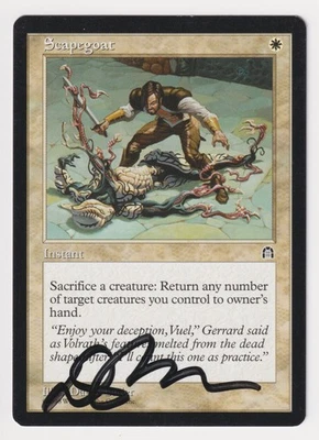 Signed Scapegoat MP Stronghold Artist Daren Bader 1998 WOTC MTG Magic Vintage! - Image 1 of 2