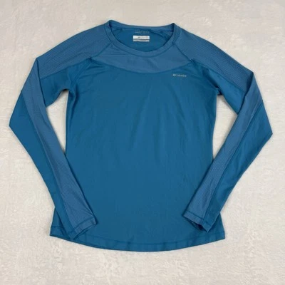 Columbia Omni Wick Advanced Evaporation Top M Blue Athleisure Hiking Camping - Image 1 of 4