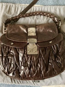 miu miu Matelassé Leder Handtasche 2way Schultertasche braun gebraucht mit... - Bild 1 von 24
