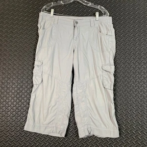 Kuhl Gray Cargo Capri Pants Hiking Outdoor Camping Performance Women's Size 12 - Picture 1 of 8