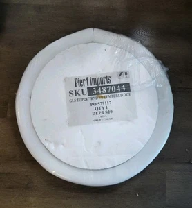 Pier 1 Imports 24 Zoll Glas Tischplatte gehärtet OGE 3/8 Zoll Dicke 3487044 579117 - Bild 1 von 1