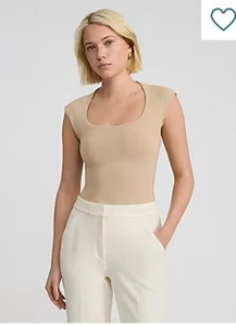 Body Express Beige Body Contorno Alta Compresión Cuello Redondo Manga Gorra - Imagen 1 de 11