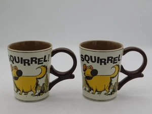 Pair of 2 Disney Parks Pixar Up! Doug Squirrel! Ceramic Coffee Mug - Picture 1 of 13