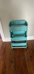 IKEA Rolling Cart Teal - Picture 1 of 6