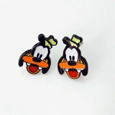  PENDIENTES DE TACHUELAS ESMALTADAS GOOFY DE DISNEY APROX. 1/2" Foto 1 de 2