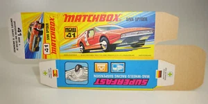 Matchbox Lesney Superfast 41B Siva Spyder unfolded Box - Picture 1 of 2