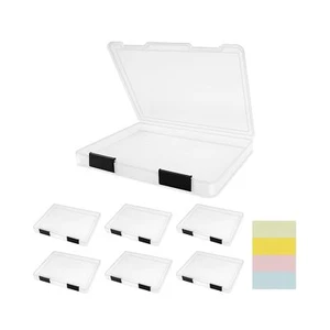 6 Pack A4 File Box Paper Organizer Transparent Plastic Box Portable Project C... - Picture 1 of 7