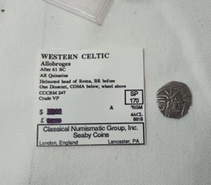 Celtic Allobroges AR Quinarius - Imagen 1 de 4