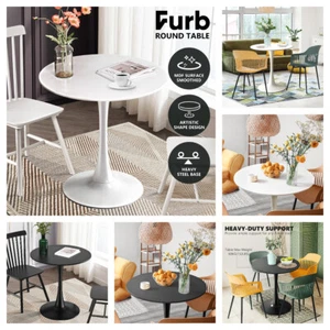Furb 70cm Dining Table, Round Cafe Reataurent Kitchen Table - Picture 1 of 22