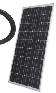 Pannello solare fotovoltaico monocristallino con cornice nera Biard 80w Watt 12V - Foto 1 di 1