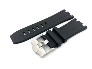 28mm Black Rubber Silicone Strap fit Audemars Piguet Royal Oak Offshore BUCKLE - Picture 1 of 5