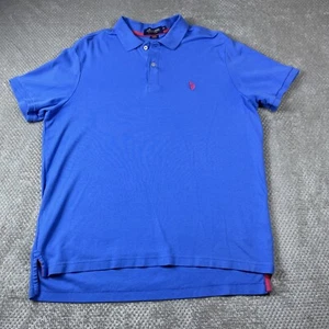 Polo Ralph Lauren Para Hombres Camisa XL Rosa Poni Polo Azul Golf Entrelazado 2 Botones - Imagen 1 de 14