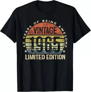 Vintage 1965 Limited Edition 60-Year-Old Gifts 60th Birthday T-Shirt Hoodie - Picture 1 of 13