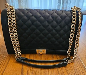 Black, I.N.C. International Concepts Ajae flap crossbody Purse. Gold Hardware - Picture 1 of 7